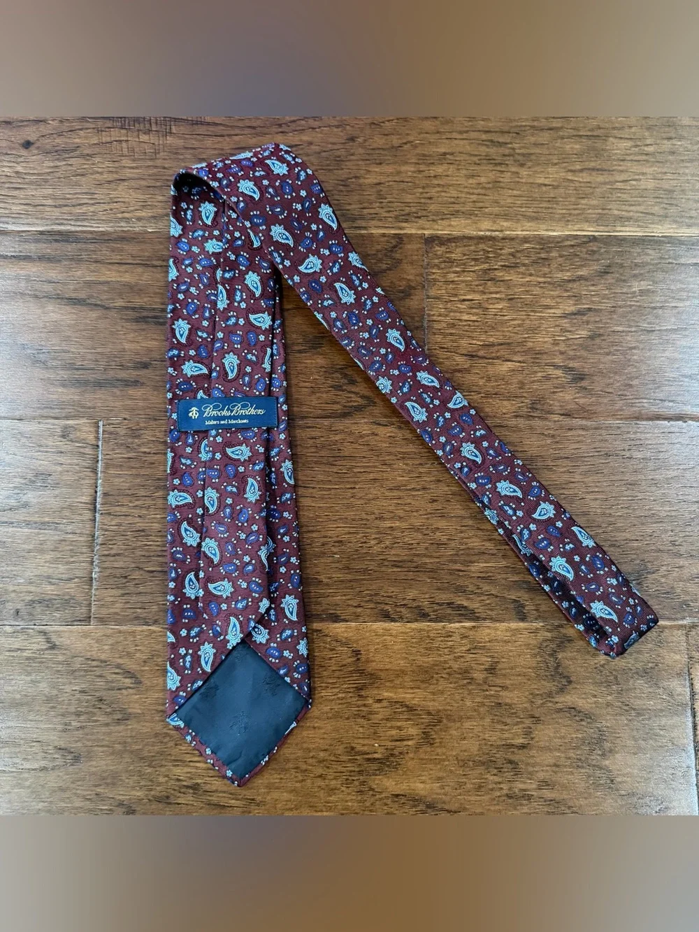 Lot 2 Brooks Brothers Makers 100% Silk Ties Made in USA Maroon Stripe & Paisley